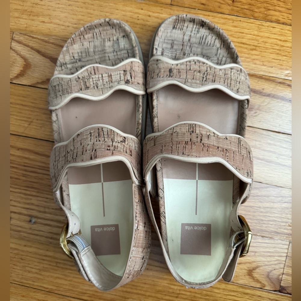 Dolce Vita Double Strap Cork Sandals